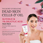 Globus Naturals Anti Acne Glycolic & 1 % Salicylic Acid Face Pack, For Acne Prone & Oily Skin