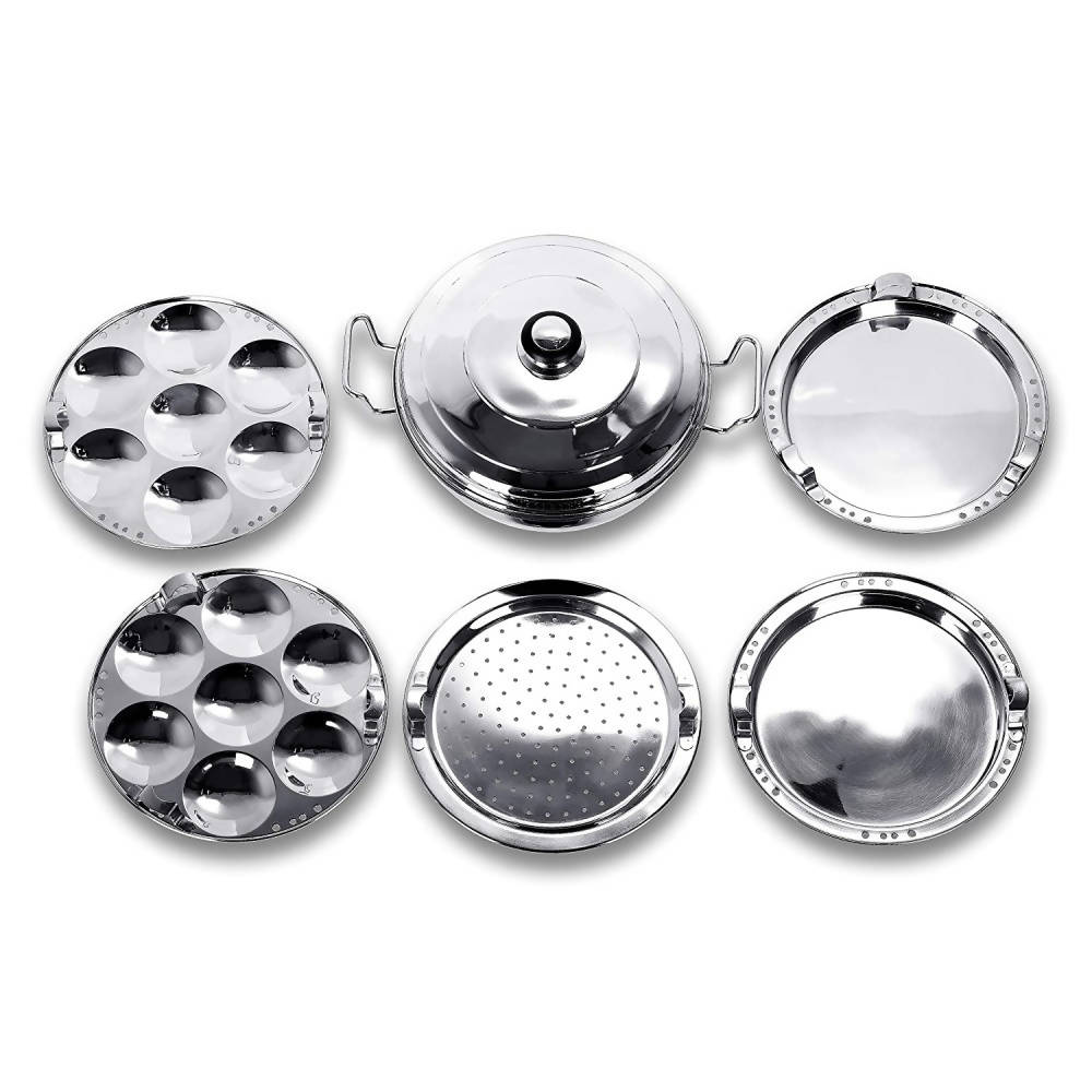 Sumeet Stainless Steel Kadhai Set with Lid and 5 Plates