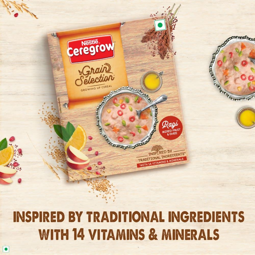 Nestle Ceregrow Growing Up Cereal with Ragi, Mixed Fruit & Ghee