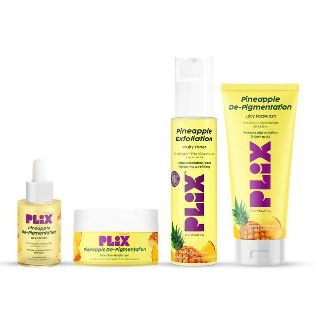 PLIX The Plant Fix Pineapple Depigmentation Regime With Face Wash, Toner, Serum & Moisturizer Hover Image