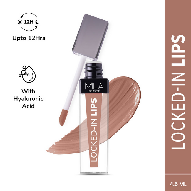 Mila Beaute 12 Hr Non-Transfer Locked-In Liquid Lipstick - Milk Tea Main Image