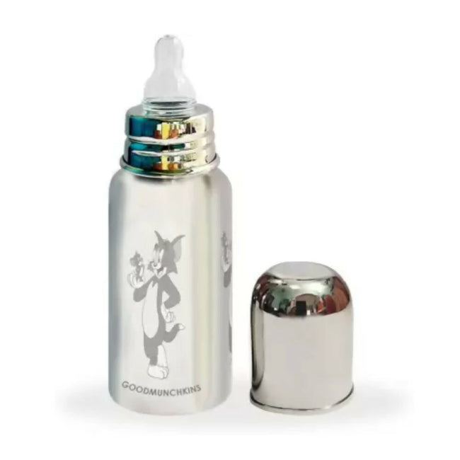 Goodmunchkins Stainless Steel Feeding Bottle 304 Grade Steel, Jointless, BPA Free, Rustfree Bottle 220 ml Main Image