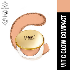 Lakme Vitamin C Superglow Skin Perfecting Compact with 1 % Vit C - Cinnamon