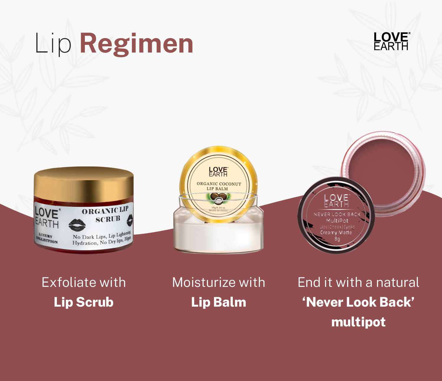 Love Earth Lip Tint & Cheek Tint Multipot Combo (Ruby Pink & Raspberry Pink)