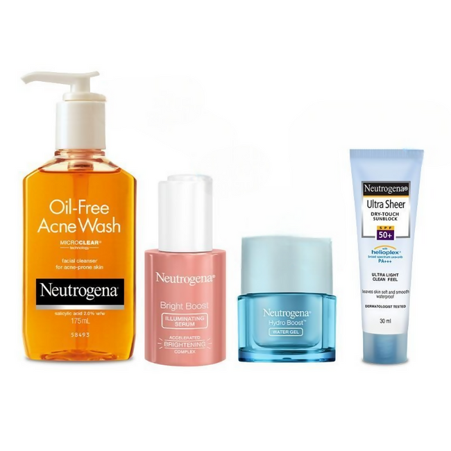 Neutrogena Bestsellers CSMS (Cleanser, Serum, Moisturizer, Sunscreen) Combo Hover Image