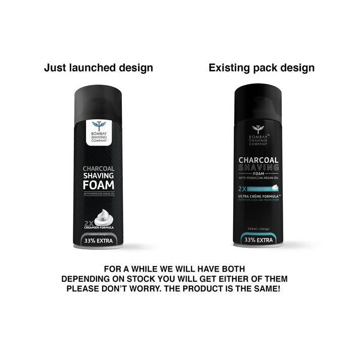 Bombay Shaving Company Charcoal Shaving Foam with Moroccan Argan Oil
