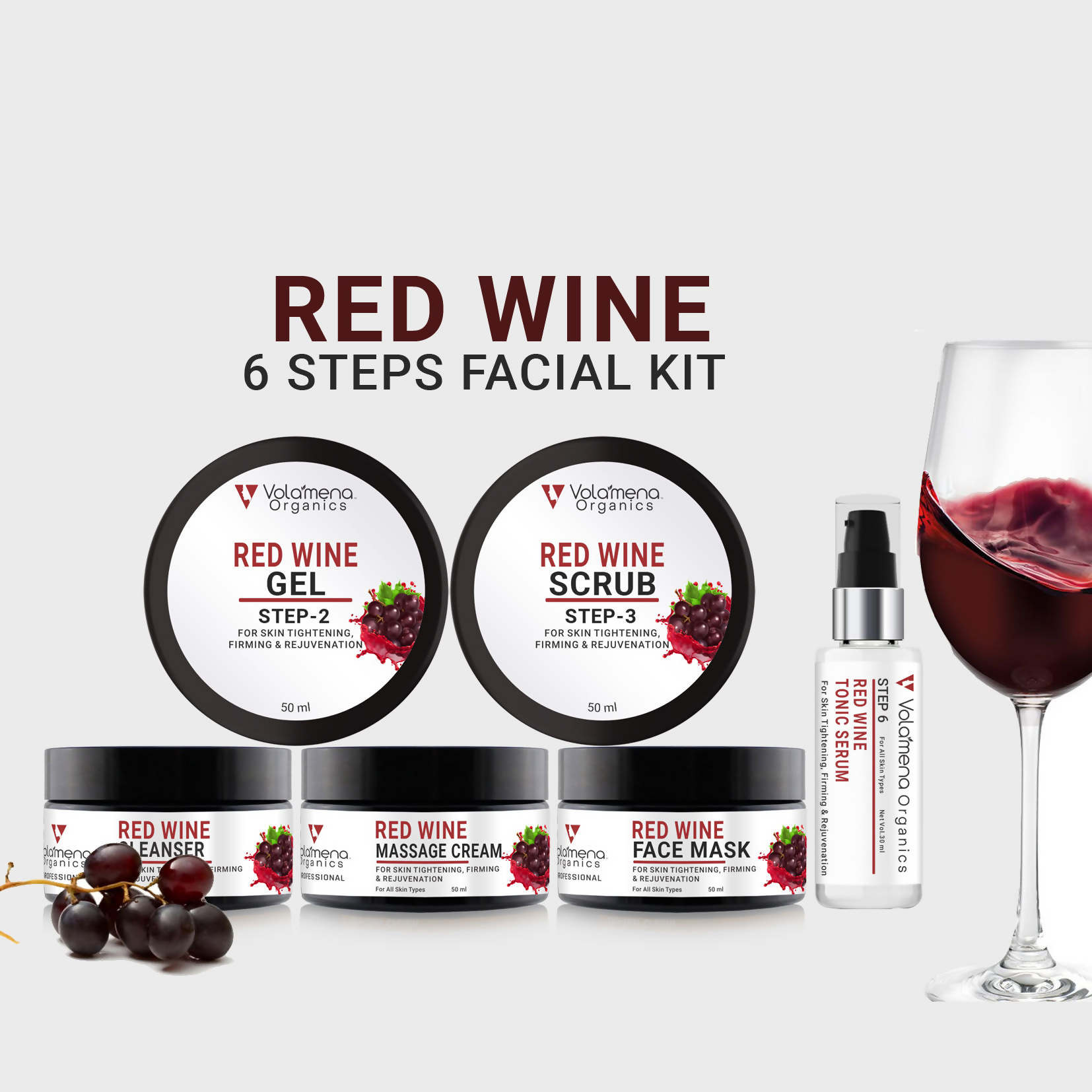 Volamena Organics Red Wine Facial Kit
