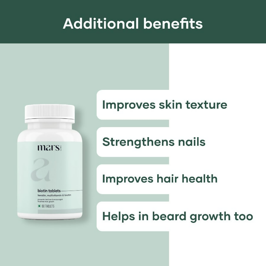Mars By GHC Biotin Tablets For Hair Growth With Vitamin B7