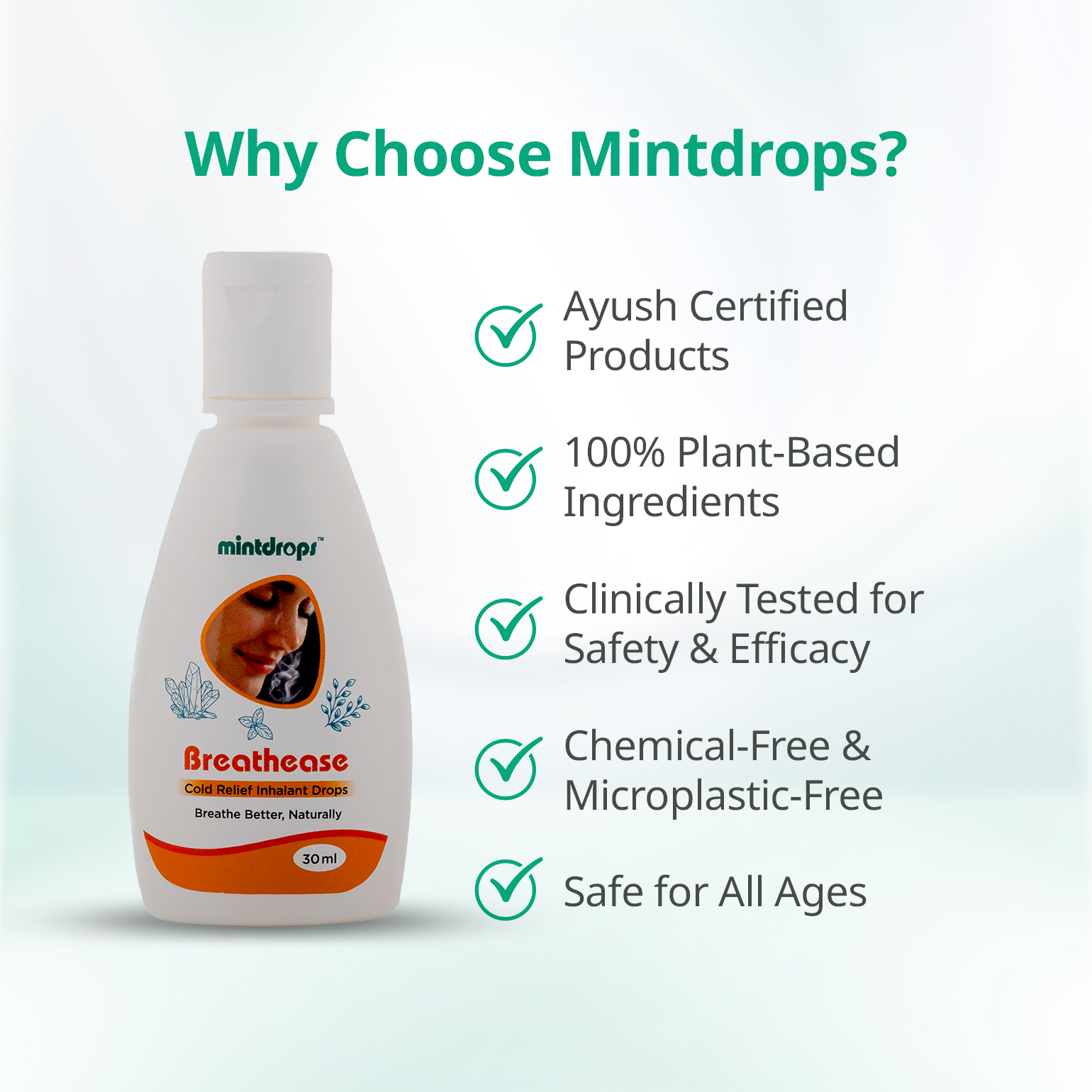 Mintdrops Breathease Cold Relief Inhalant Drops
