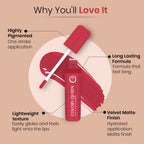 Colors Queen Zero Color Transfer Liquid Lipstick - Pinky Spice