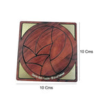 Kraftsman Portable Wooden Game Ball Puzzle | 10 Pieces Puzzle for Kids and Adults | Travel Pouch Included