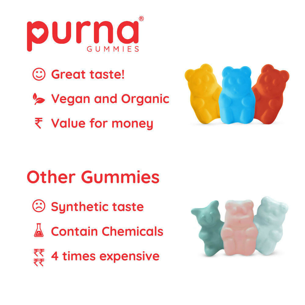 Purna Gummies Glutathione Cola Flavour Gummies for Skin Brightening