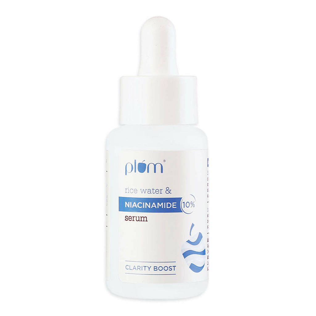 Plum 10% Niacinamide Brightening Face Serum With Rice Water - Fades Blemishes & Dark Spots, Beginner Friendly