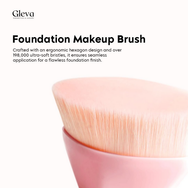 Gleva Foundation Makeup Brush Pink Main Image