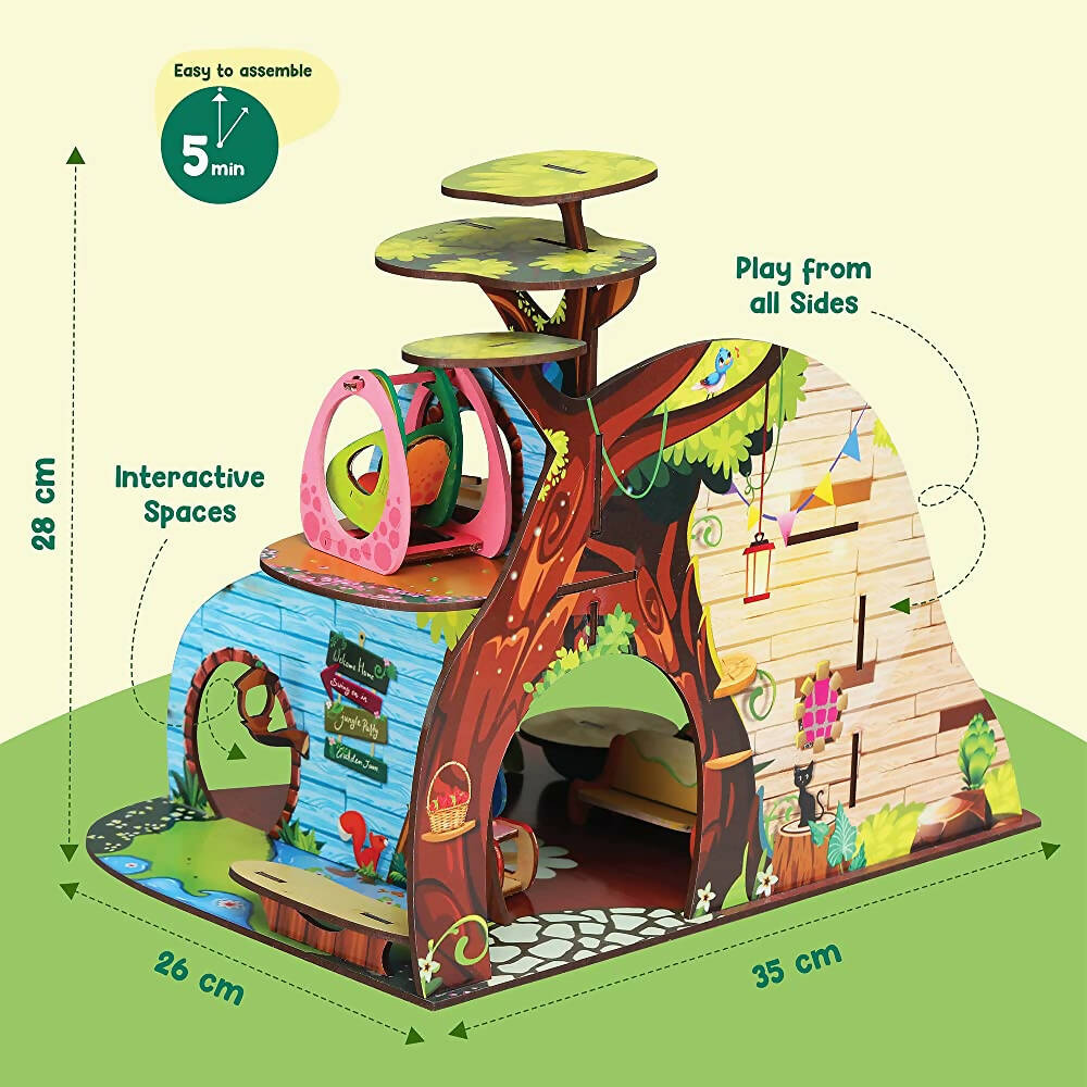 Webby Tree Troopers A Forest Hideout All Side Play Doll House for Kids
