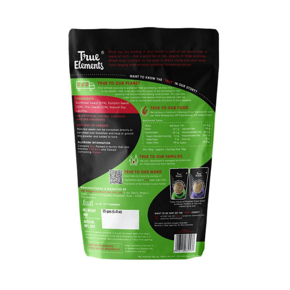 True Elements Roasted Mixed Seeds Sunflower Pumpkin & Flax