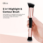 Gleva Multipurpose Kabuki Makeup Brush Dual-Ended Foundation Brush - Dark Brown
