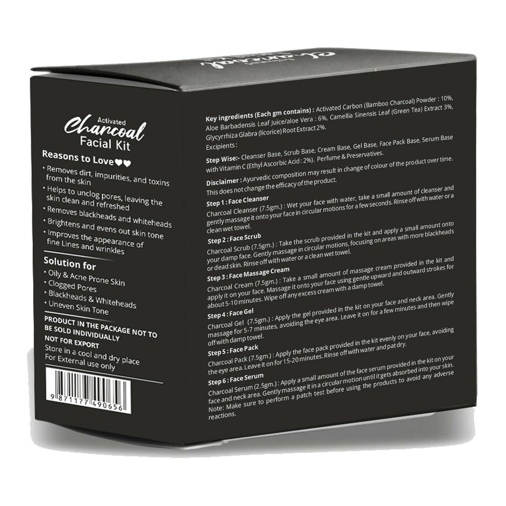 Globus Naturals Anti-Pollution Charcoal Men 6 Step Facial Kit