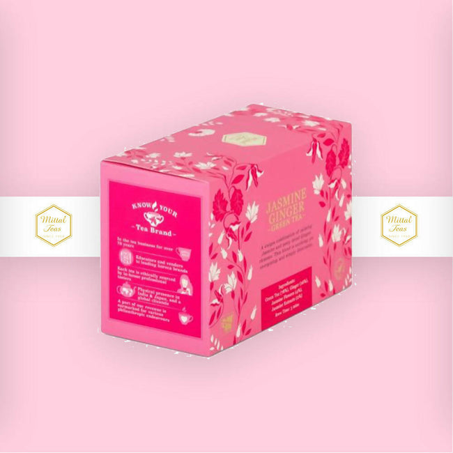 Mittal Teas Jasmine Ginger Green Tea - Eco Friendly Bags Main Image