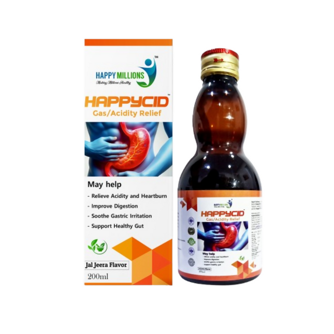 HappyMillions Cid Ayurvedic Acidity & Digestive Relief Syrup Hover Image
