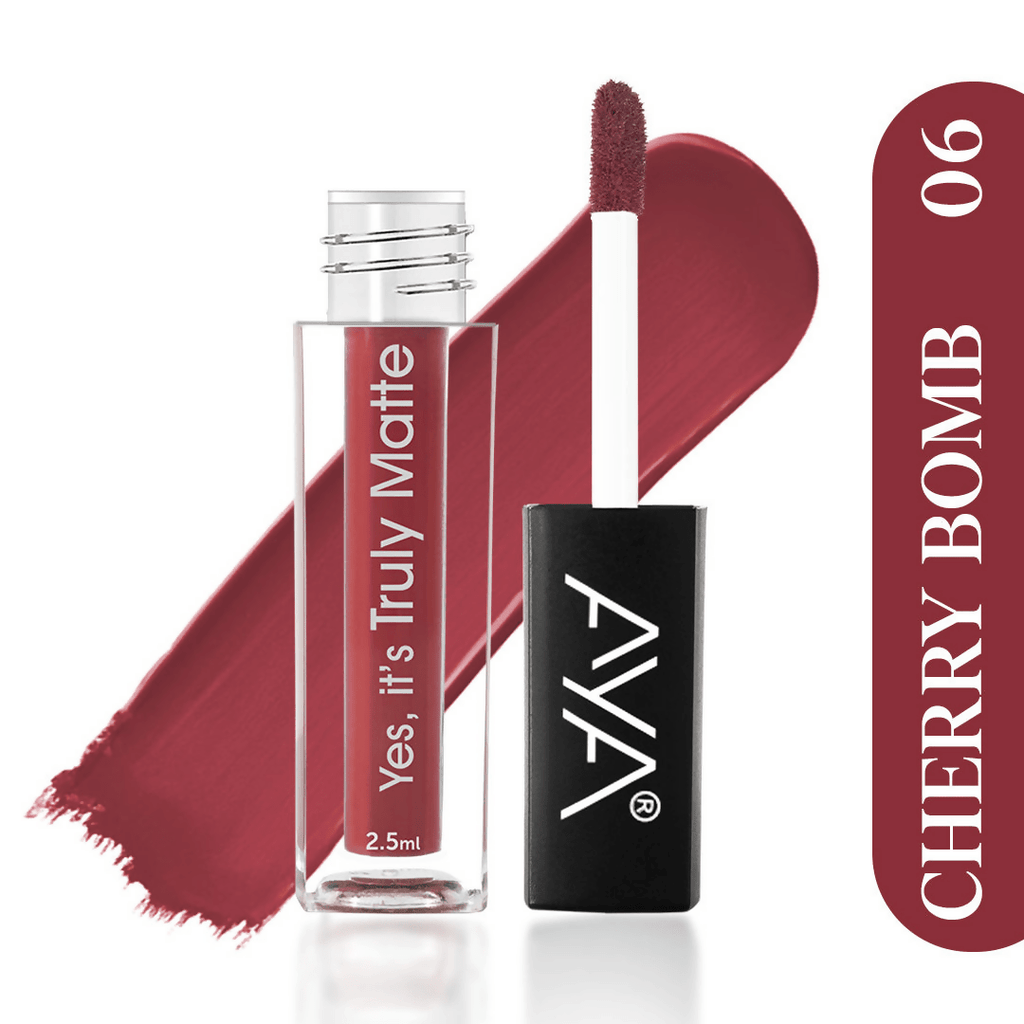 AYA Yes It's Truly Matte Liquid Lipstick - 06 Cherry Bomb