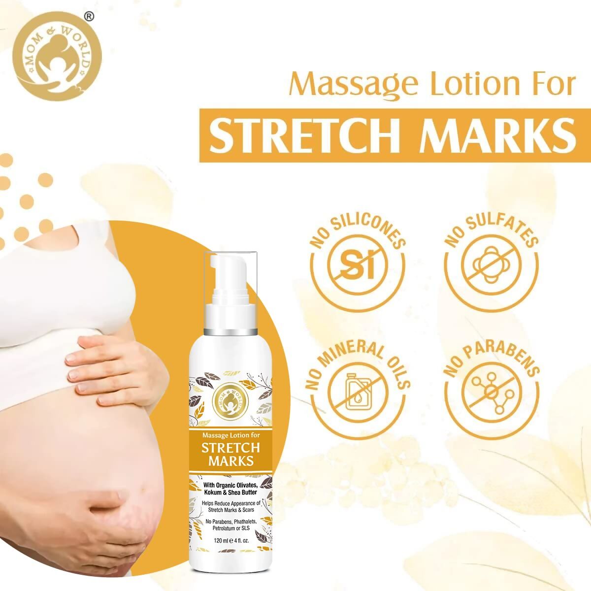 Mom & World Massage Lotion For Stretch Marks