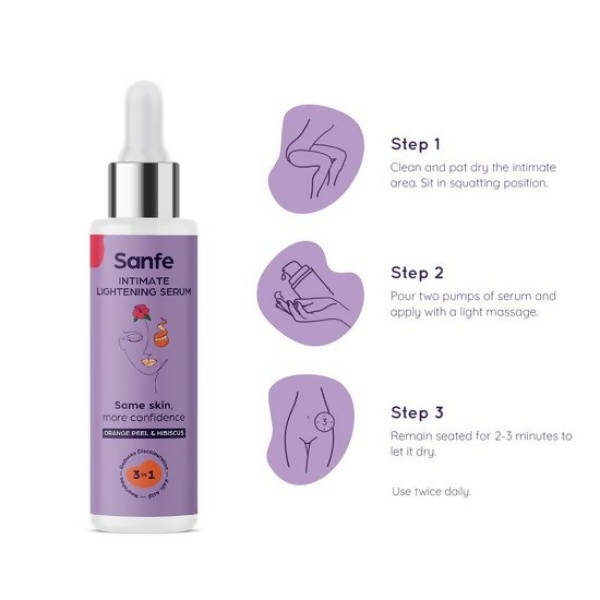 Sanfe Intimate Lightening Serum With Orange Peel + Brightening Back And Bum Cream
