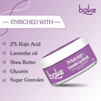 Bake 2% Kojic Acid Lavender Lip Scrub For Dark Lips & Pigmentation
