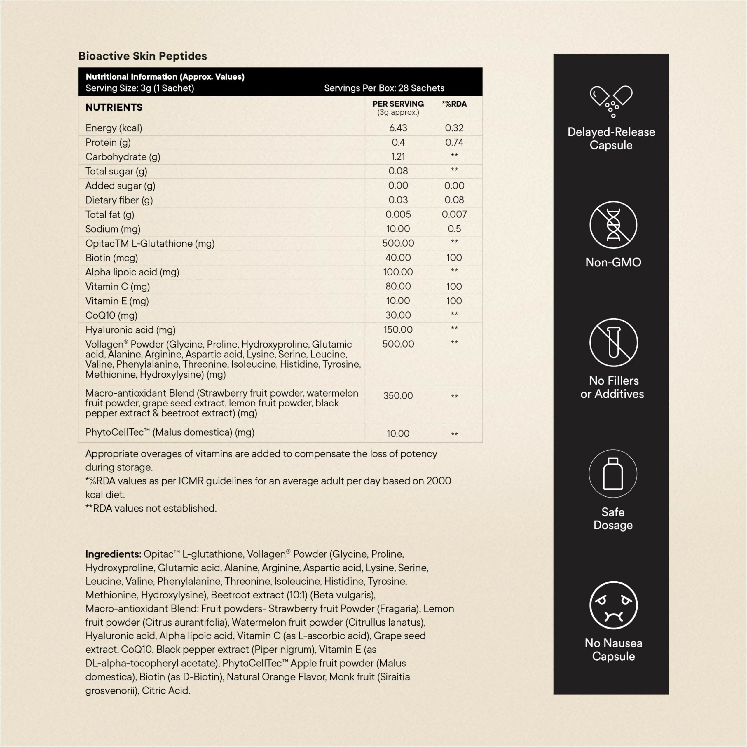 Wellbeing Nutrition Skin Fuel Pro+ - Valencia Orange Flavour, Reduced Pigmentation & Dark Spots, Brightens Skin Tone, Anti-aging - Limited Time Offer