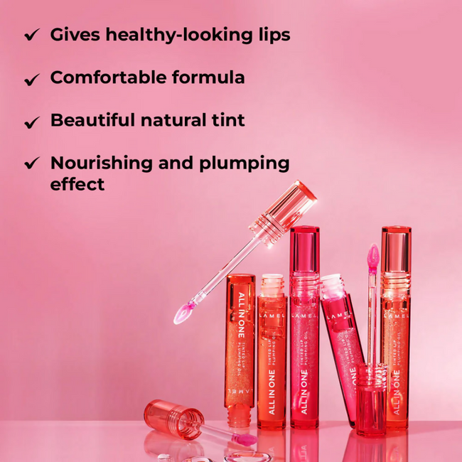 Lamel All In One Lip Tinted Plumping Oil - 404 Berry Ice Main Image