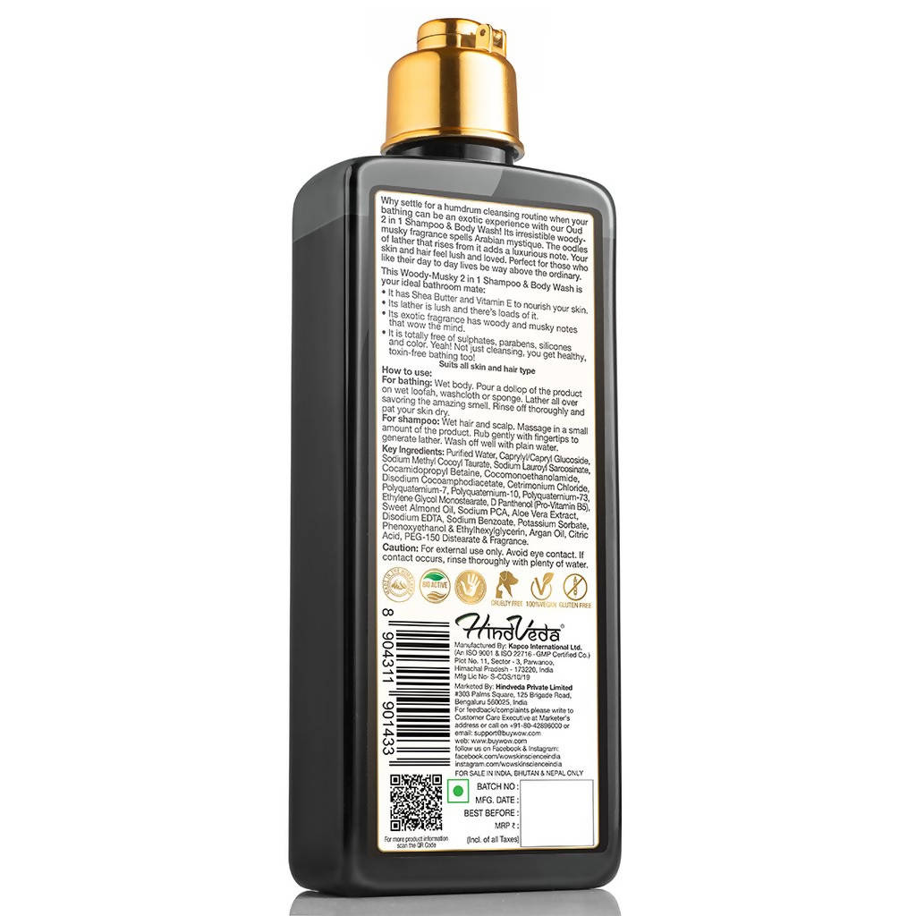 Wow Skin Science Men Oud 2-In-1 Shampoo And Body Wash