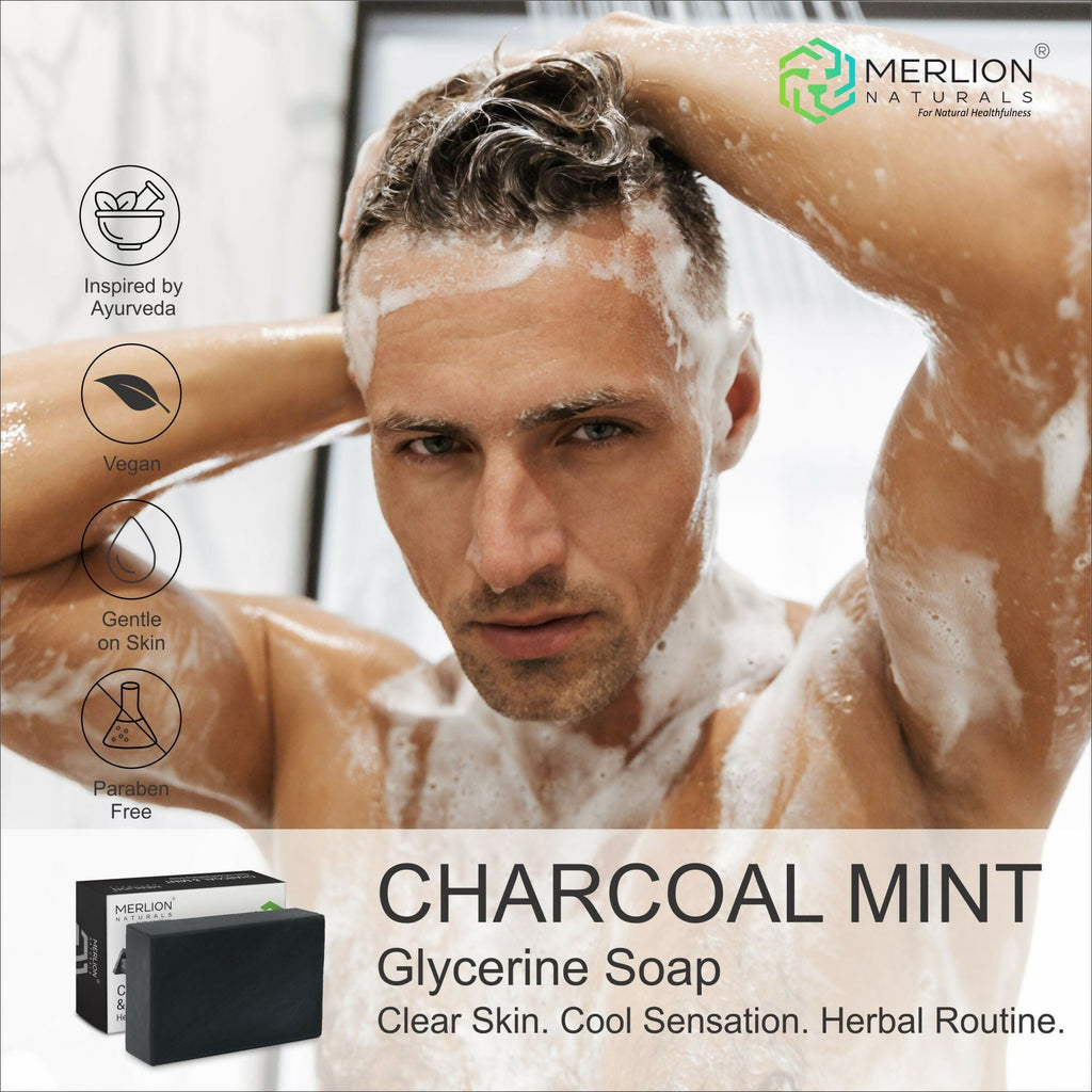 Merlion Naturals Charcoal & Mint Glycerine Soap
