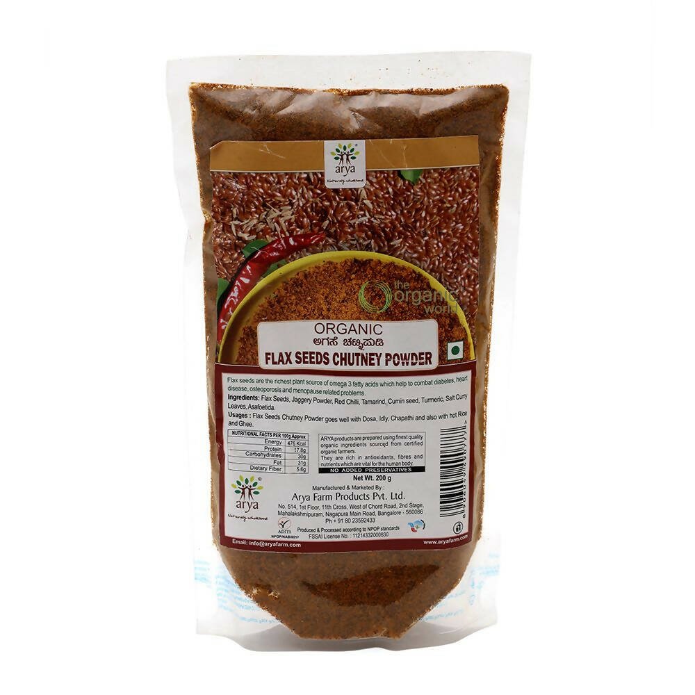 Arya Farm Flax Seeds Chutney Powder