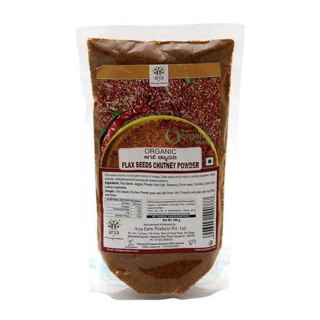 Arya Farm Flax Seeds Chutney Powder Hover Image