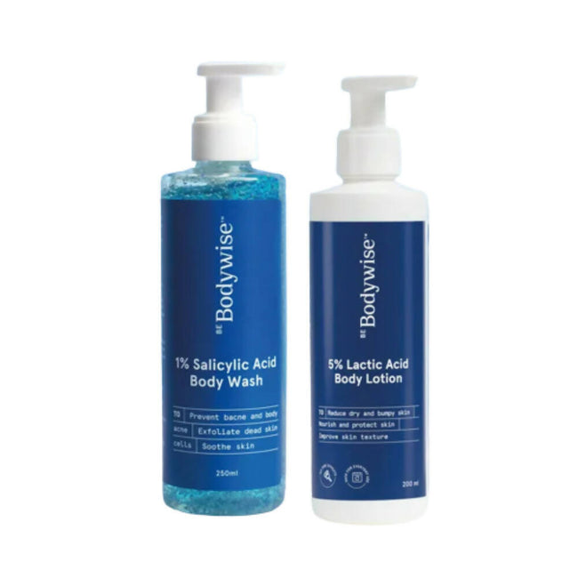 BeBodywise 1% Salicylic Acid Body Wash and 5% Lactic Acid Body Lotion Hover Image