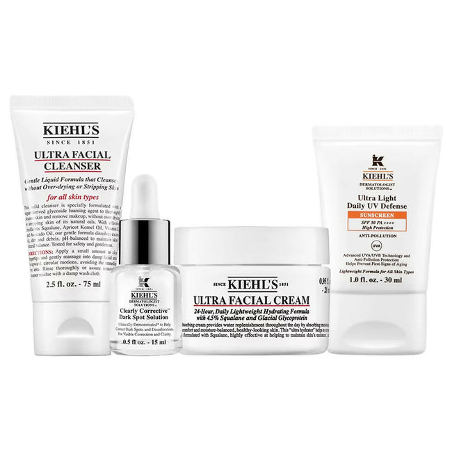 Kiehl's Daily Skincare Routine CSMS (Cleanser, Serum, Moisturizer, Sunscreen) Combo Hover Image