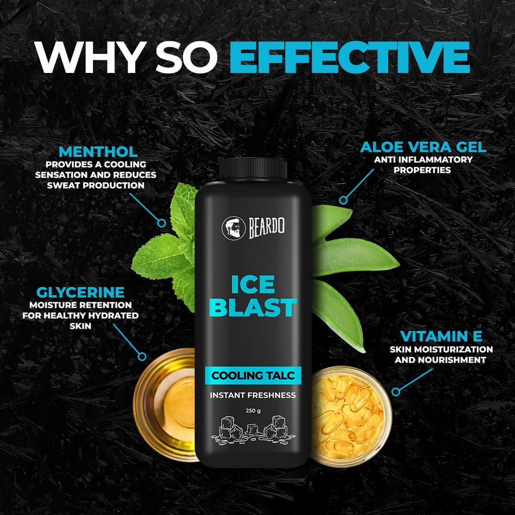 Beardo Ice Blast Cooling Talc Powder For Men