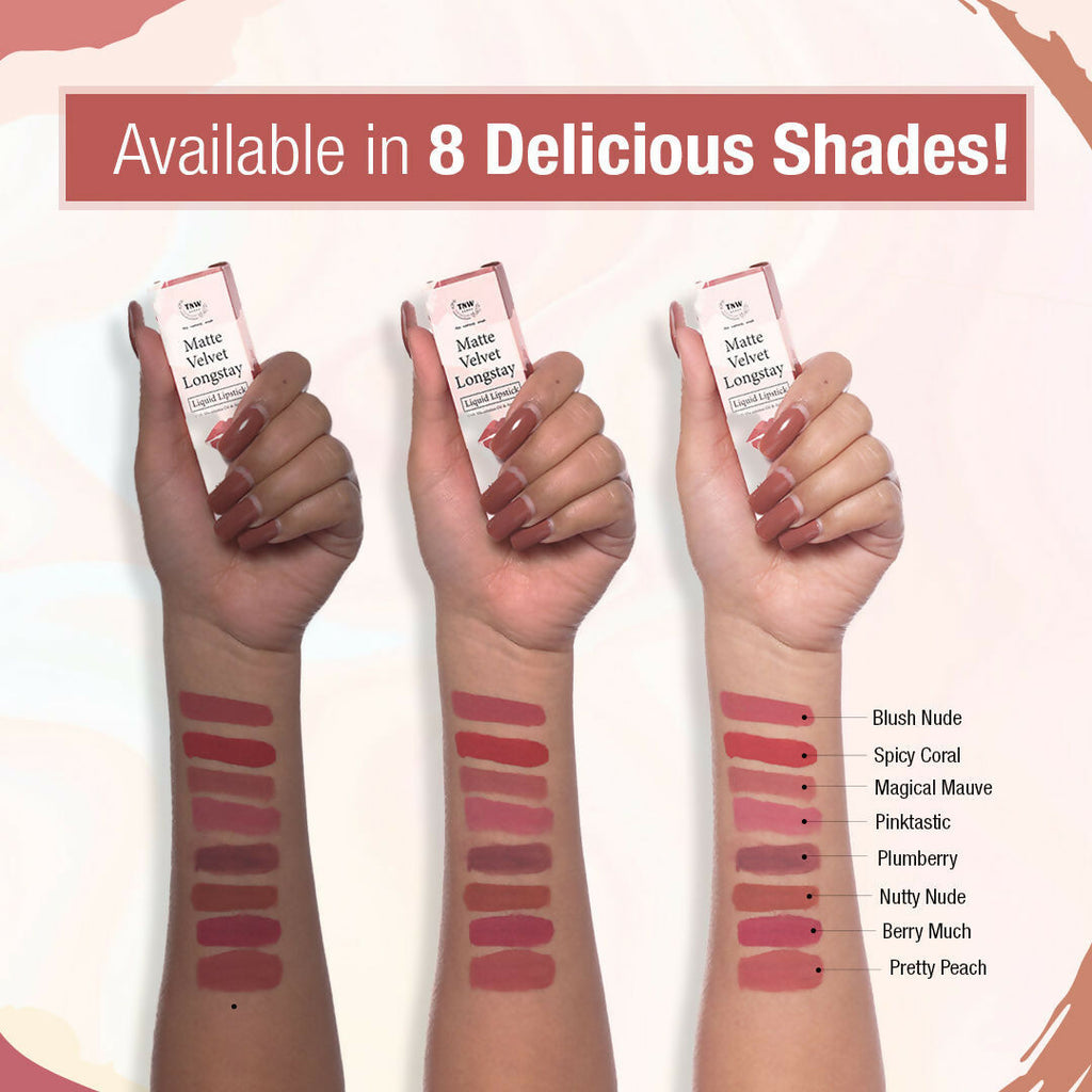 The Natural Wash Matte Velvet Longstay Liquid Lipstick - Nutty Nude