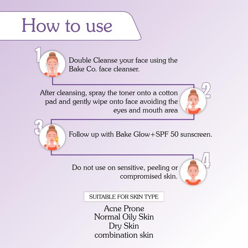 Bake 5% Niacinamide Toner With Fermented Rice Water