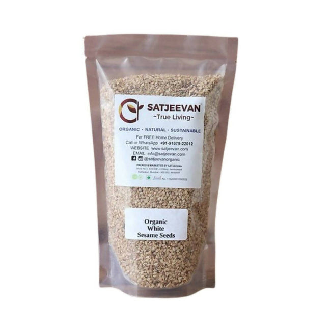 Satjeevan Organic White Sesame Seeds Hover Image