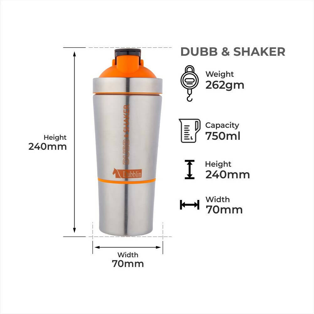 Dubblin Dubb & Shaker Gym Shaker Bottle
