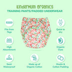 Kindermum Cotton Padded Pull Up Training Pants/ Padded Underwear˜For Kids-Autumn Animals Set of 2 pcs