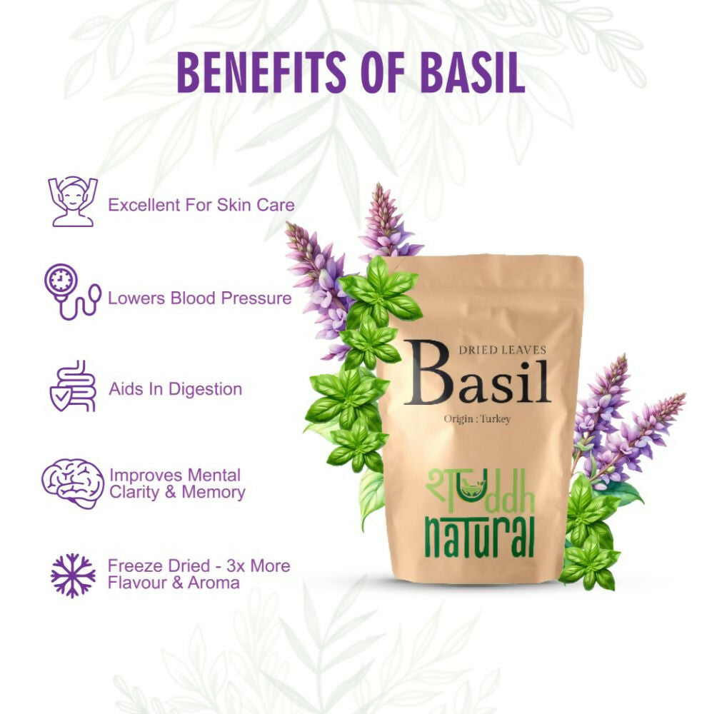 Shuddh Natural Premium Freeze Dried Culinary Turkish Basil