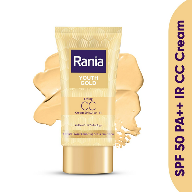 Rania CC Cream SPF50PA++IR with Vitamin C,24K Gold Main Image
