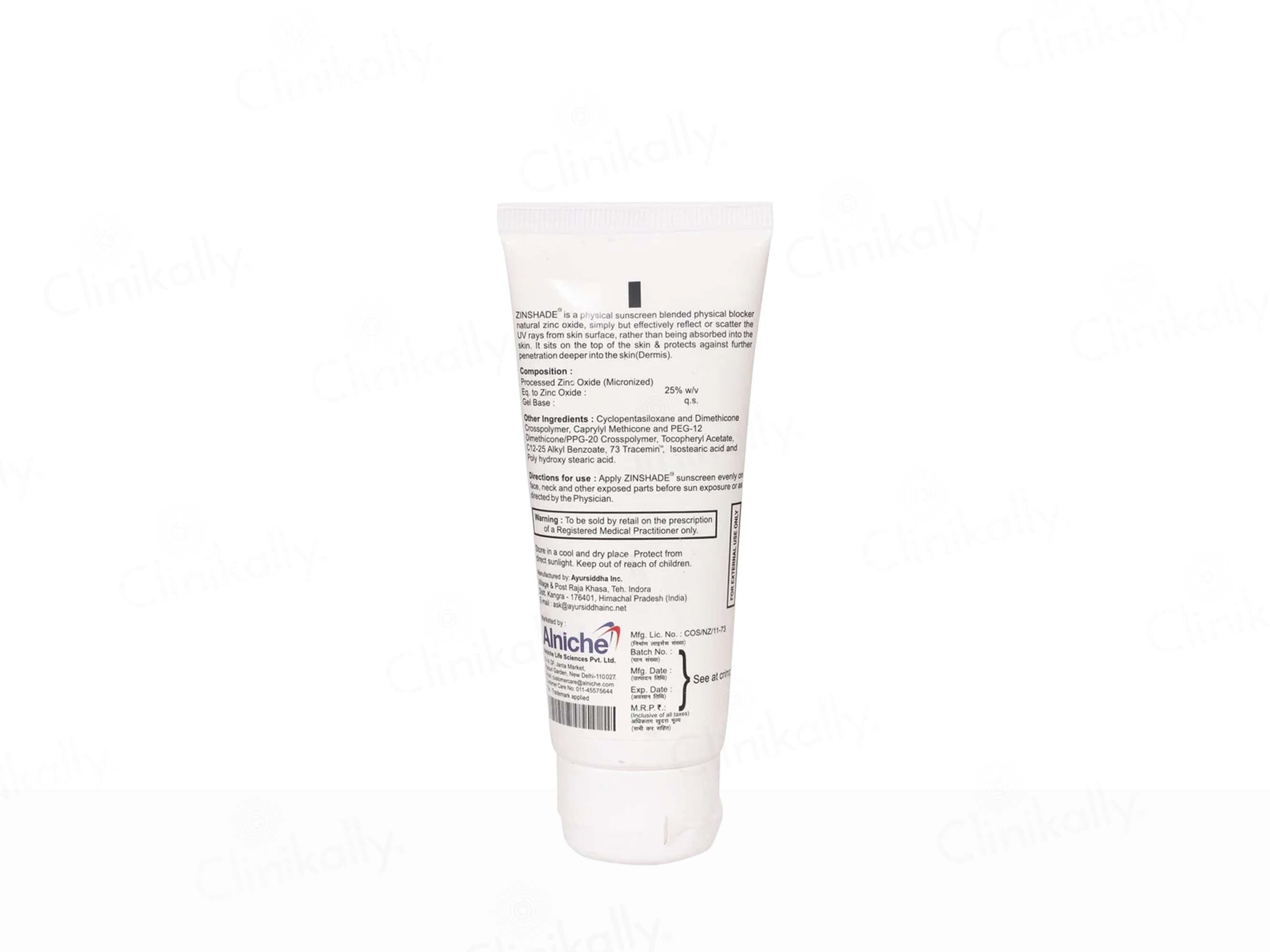Zinshade Physical Sunscreen SPF 50+