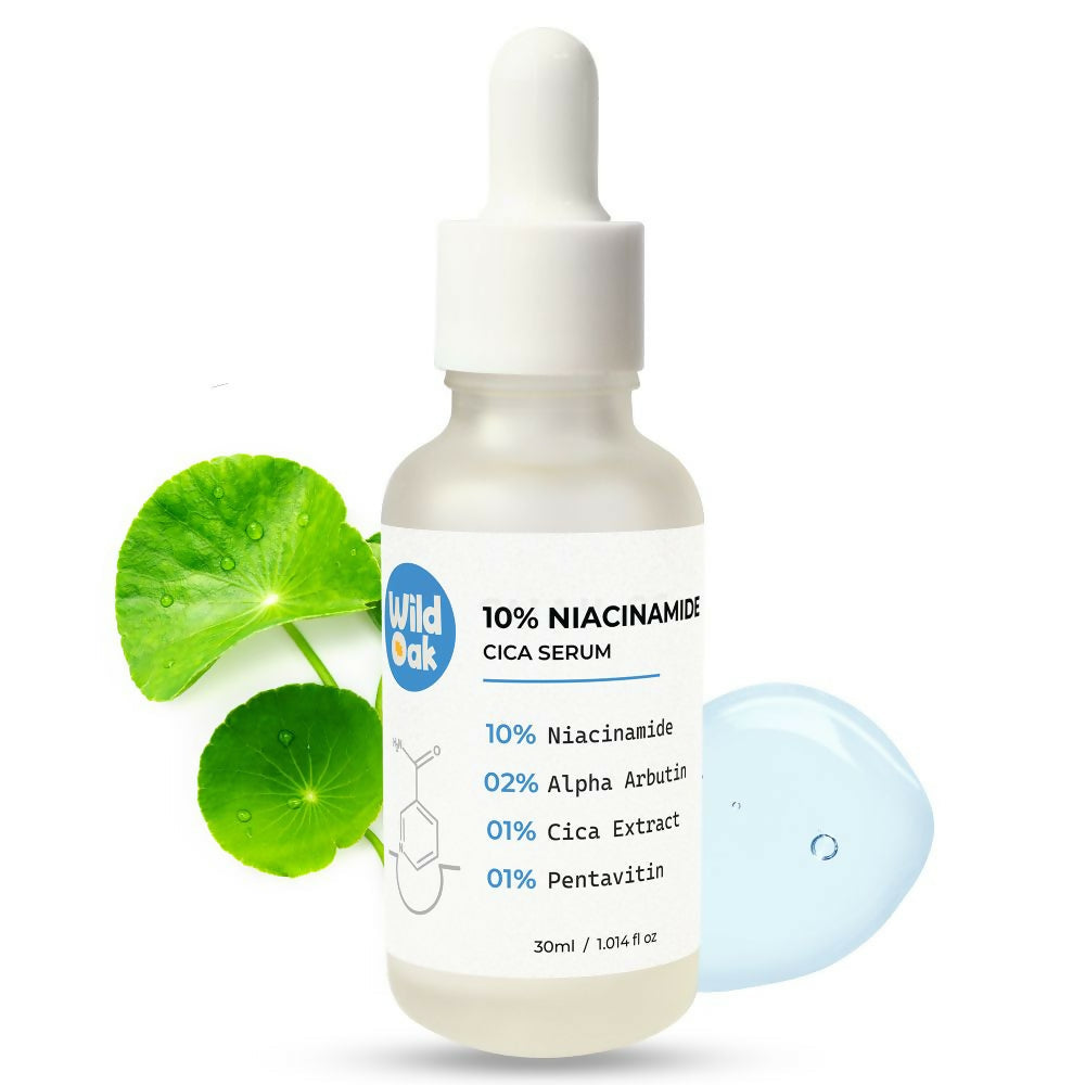 Wild Oak 10% Niacinamide Cica Serum For Face Reduces Sebum Pigmentation, Evens Skin Tone & Minimises Pores