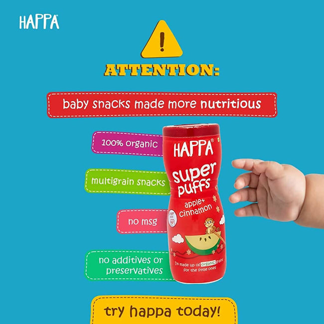 Happa Organic Multigrain Super Puffs Combo Of 4 (8 Months+) Main Image