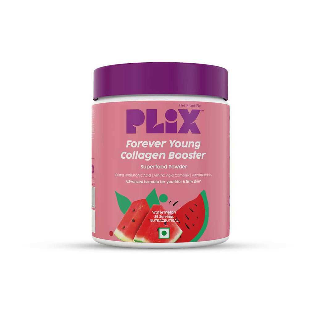 PLIX The Plant Fix Wholefood Forever Young Collagen Builder Powder for Skin - Watermelon