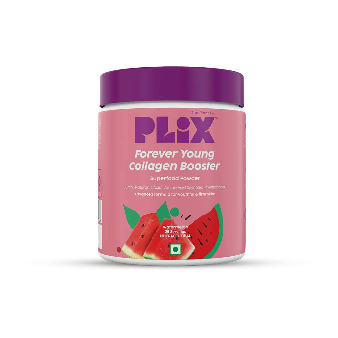 PLIX The Plant Fix Wholefood Forever Young Collagen Builder Powder for Skin - Watermelon