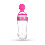 Goodmunchkins Silicone Spoon Food Feeder Silicone Bottle for Babies-Pink